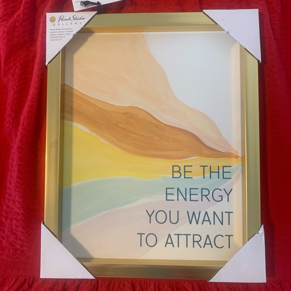 Framed Inspirational Wall Art - "Be The Energy You Want To Attract"